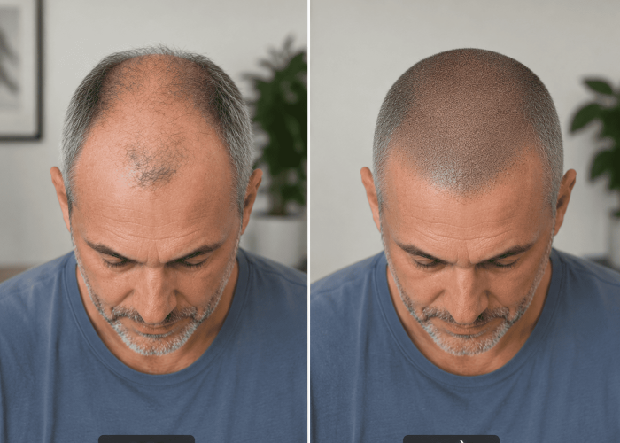effet crane rasé tricopigmentation