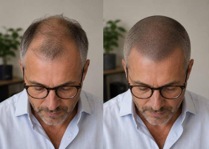effet crané tricopigmentation bordeaux
