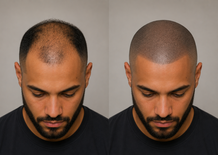 homme tricopigmentation avant apres